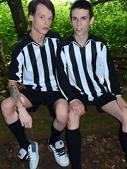 Football Forest Fun Gets Two Brit Boys Out Of Their Kits & Into Hot Raw Suck-&-Fuck Action!